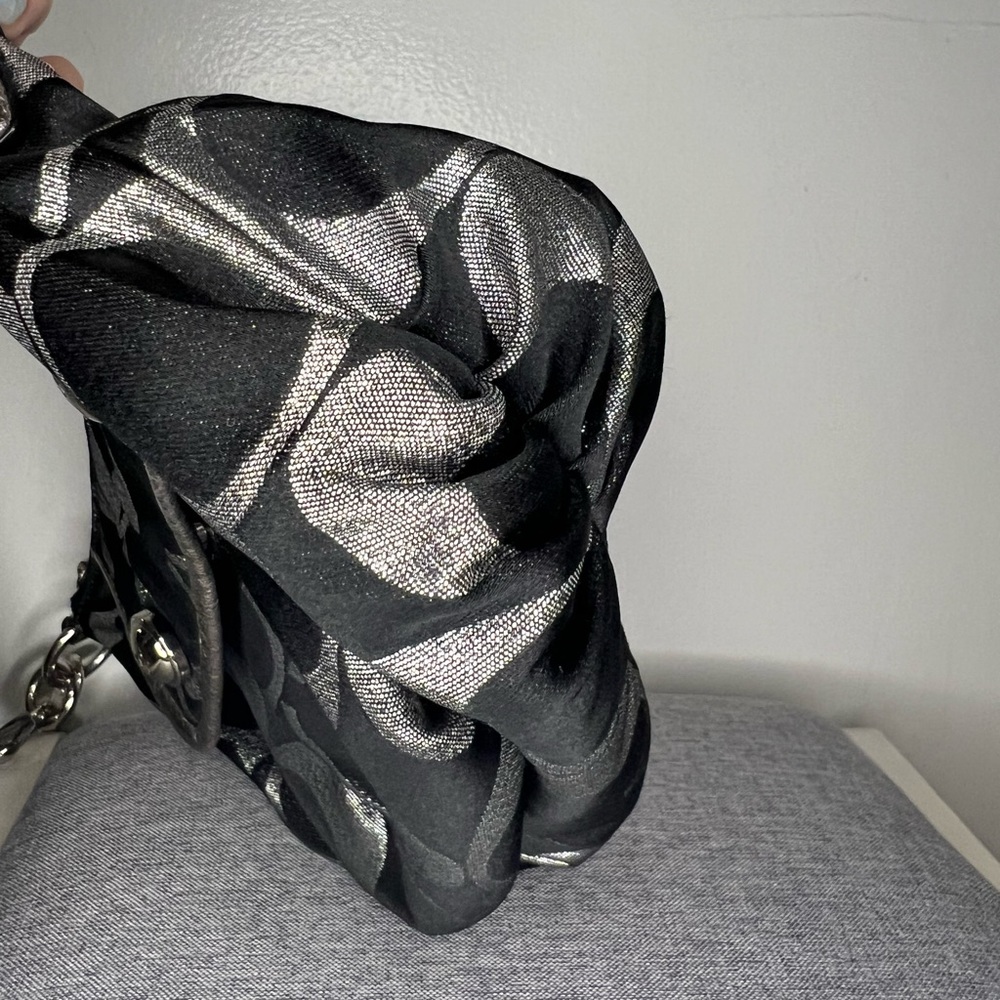 Coach Silver & Black Crossbody Bag EUC sold - Picture 8 of 11